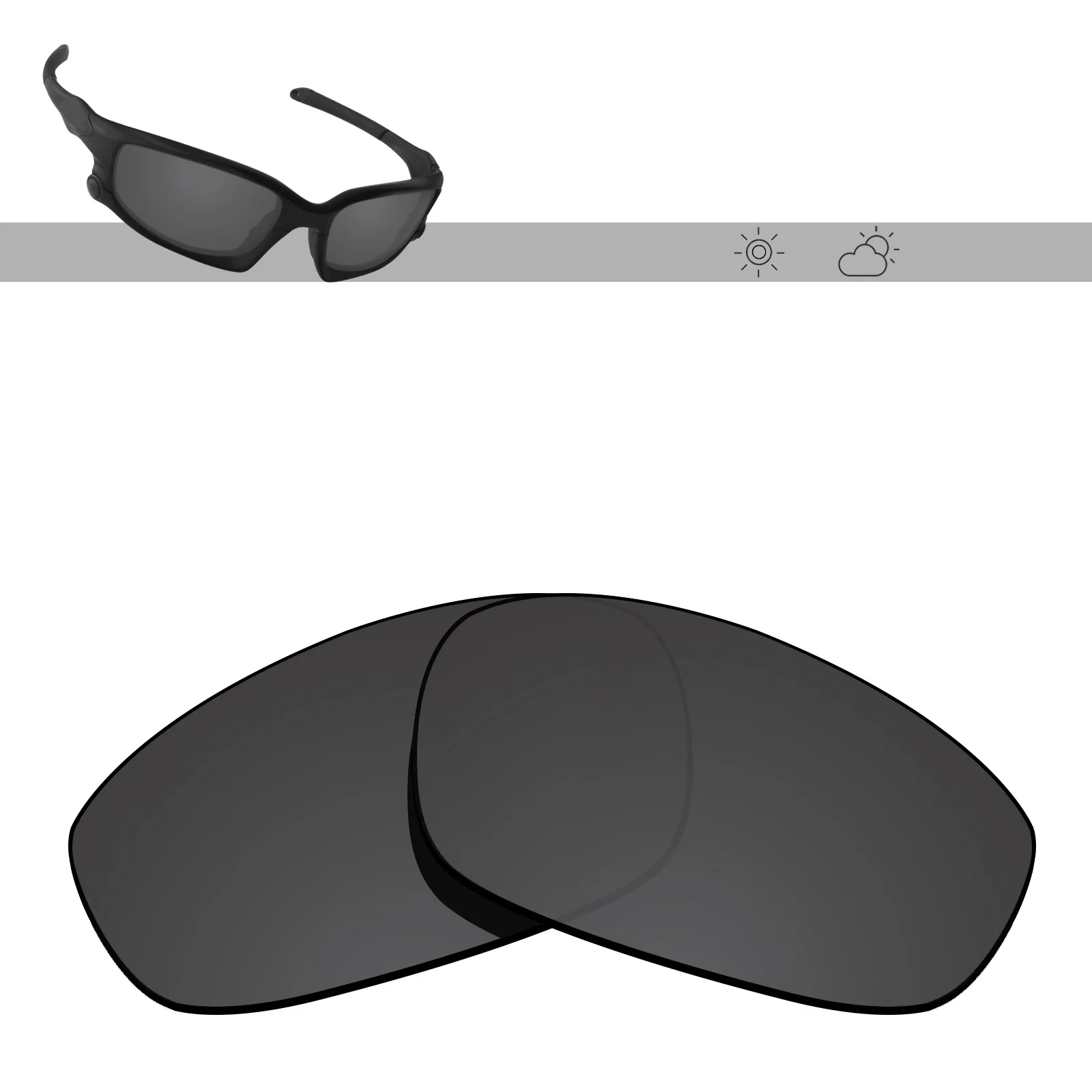 Glintbay Polarized Replacement Sunglasses Lenses for Oakley Split Jacket OO9099 61mm - Multiple Options