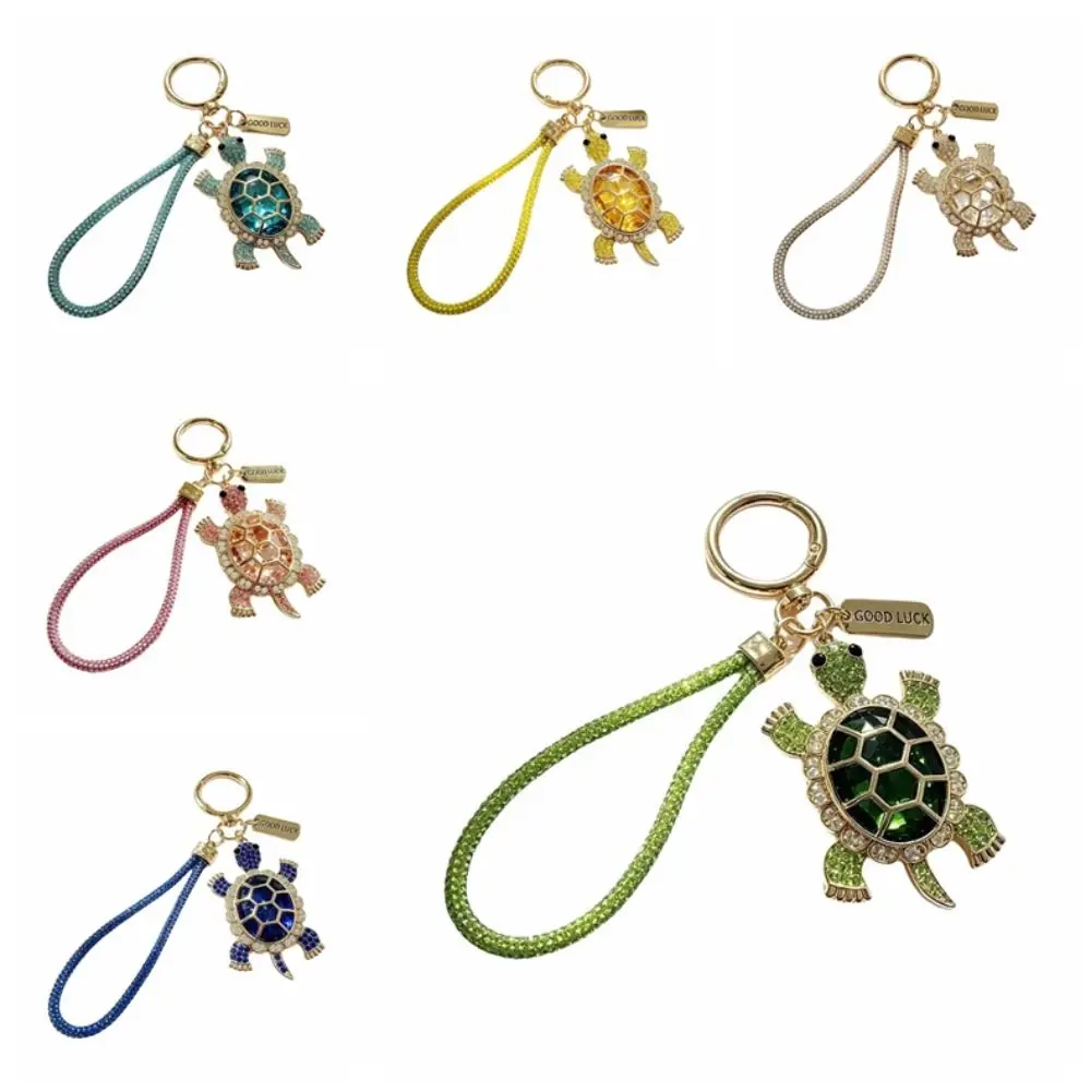 Kreativer Schlüsselanhänger in Form einer Schildkröte aus Kristallimitat, bunter Strass-Schildkröten-Schlüsselring, Anhänger in Form einer Meeresschildkröte, Geschenk für die Freundin. – Detail 11