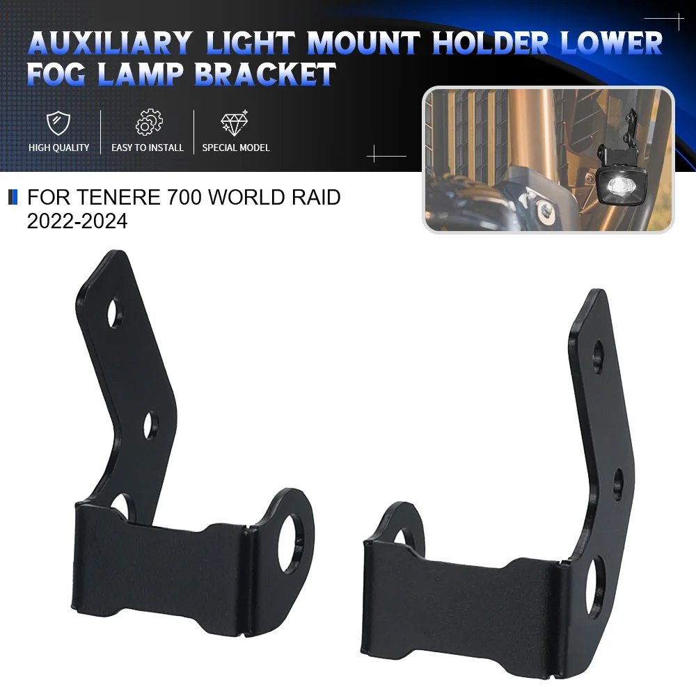

For Yamaha Tenere 700 World Raid 2022-2023-2024 Motorcycle Accessories Auxiliary Light Mount Holder Lower Fog Lamp Bracket