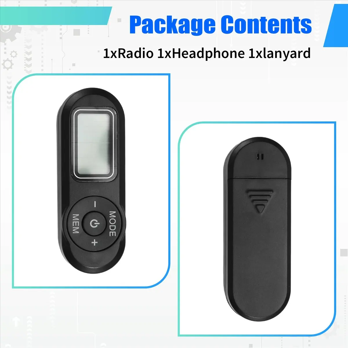 #88R Consumer Electronics,Portable FM Radio Receiver with Earphone Bass For Walking Jogging (black)