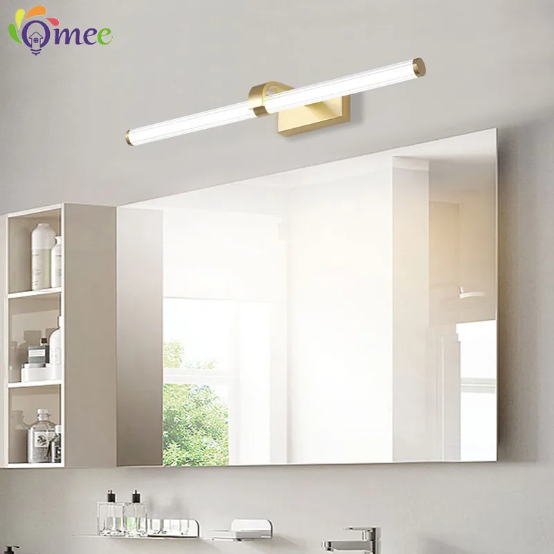 OMEE Gold/Black Modern Wall Lamp Vanity Mirror Light Bathroom For Bedroom Foyer Washroom Living Room Wall Light Indoor Lighting