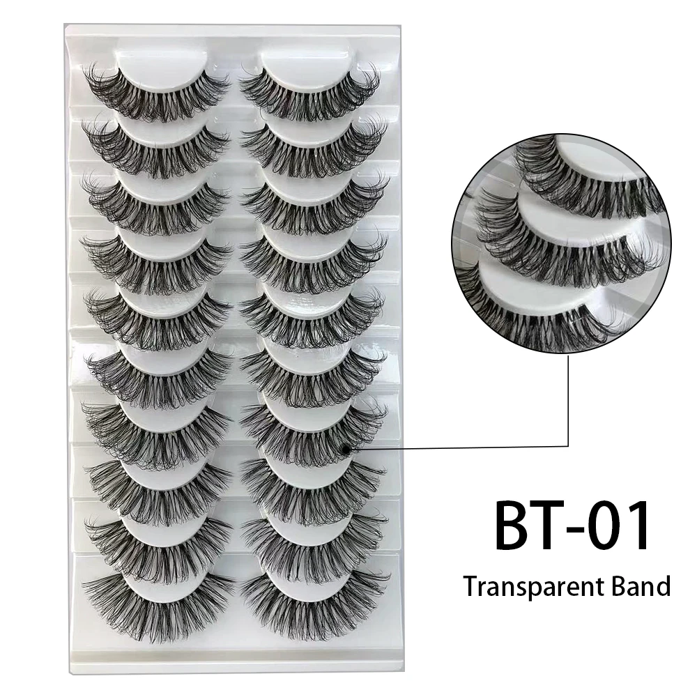 Dropshipping 7/10 Pairs Eyelashes Natural Long 3D Lashes Fluffy Cat  False Eyelashes Cruelty Free Wispy Lashes Makeup Cilios