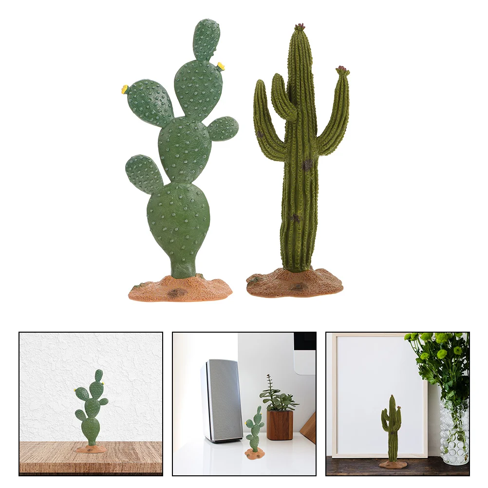 

Bearded Dragon Tank Decor Cactus Model Accessories Desktop Craft Office Faux Artificial Plants Outdoor