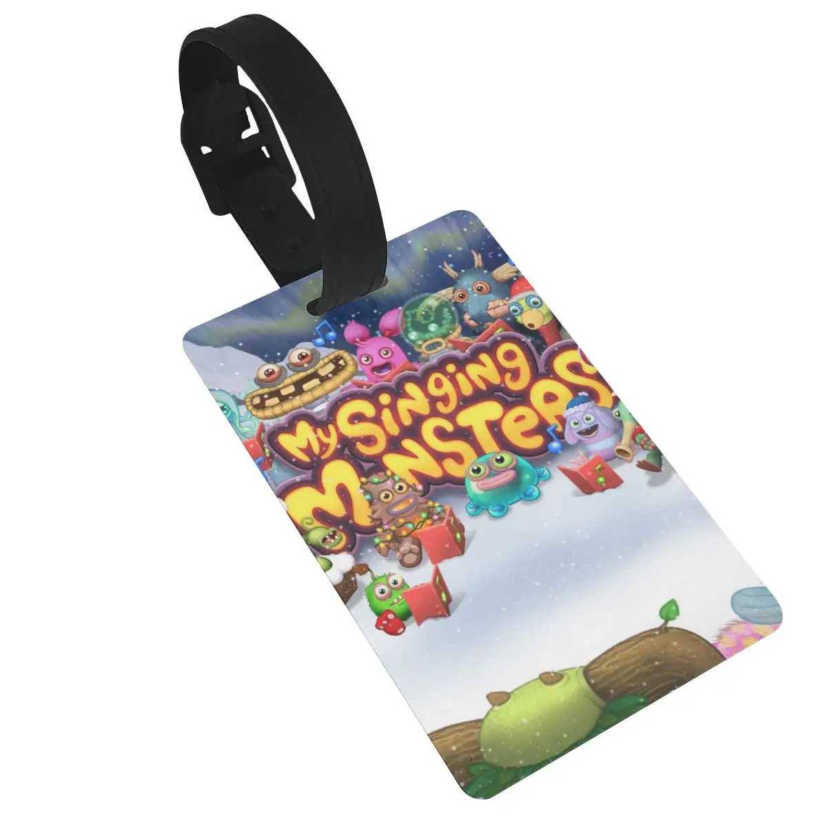 My Singing Monsters Collage Game Cartoon Luggage Tags Suitcase Accessories Travel Baggage Boarding Tag Label Holder Name Address