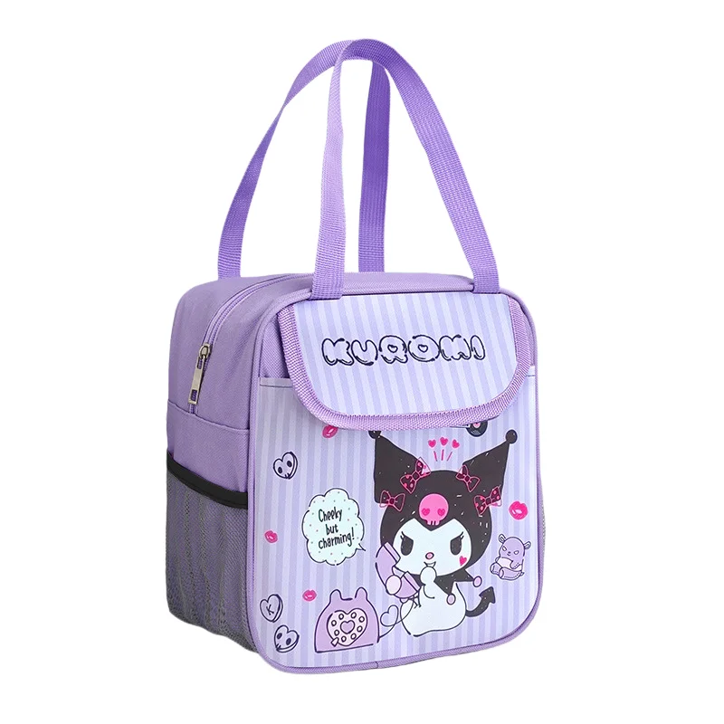 Sanrio Isolatie Lunchbox Tas Hello Kitty Kuromi Melody Cinnamoroll Cartoon Student Grote Capaciteit Draagbare Dikker Lunch Tas