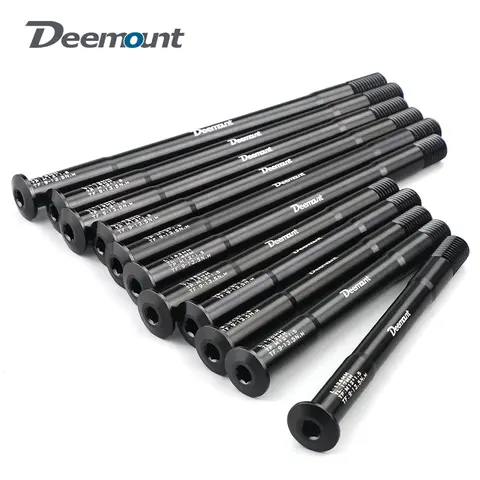 경량 스루 액슬 M12*P1.5 L120-181mm 자전거 전면 후면 포크 드롭아웃 간격 100/142/148mm CNC 가공 허브 스루 샤프트