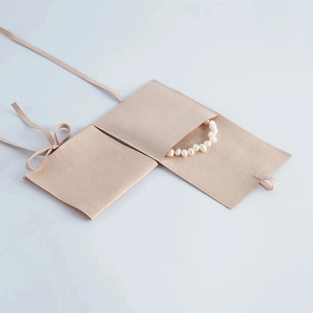 

New Microfiber Jewelry Packaging for Ring Earrings Necklace Velvet Christmas Wedding Presents Gift Bag Small Envelope Pouches
