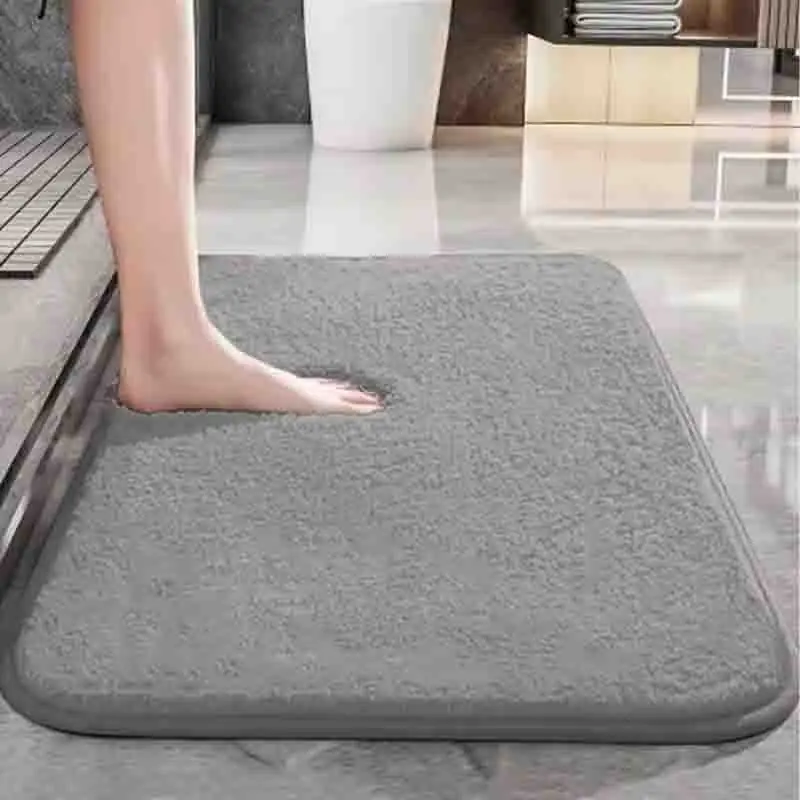 Badezimmermatte aus Korallenvelours, Superabsorbierend, Rutschfest, Schnelltrocknend, Weiche Bodenmatte für Schlafzimmer und Bad