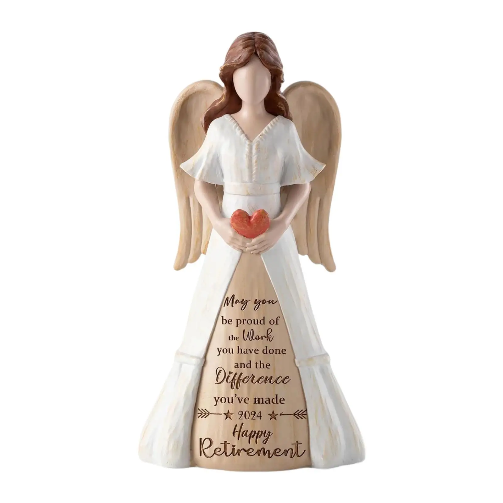 Angel Statue 2024 Retirement Gift Tabletop Ornament for Friends Women Mother