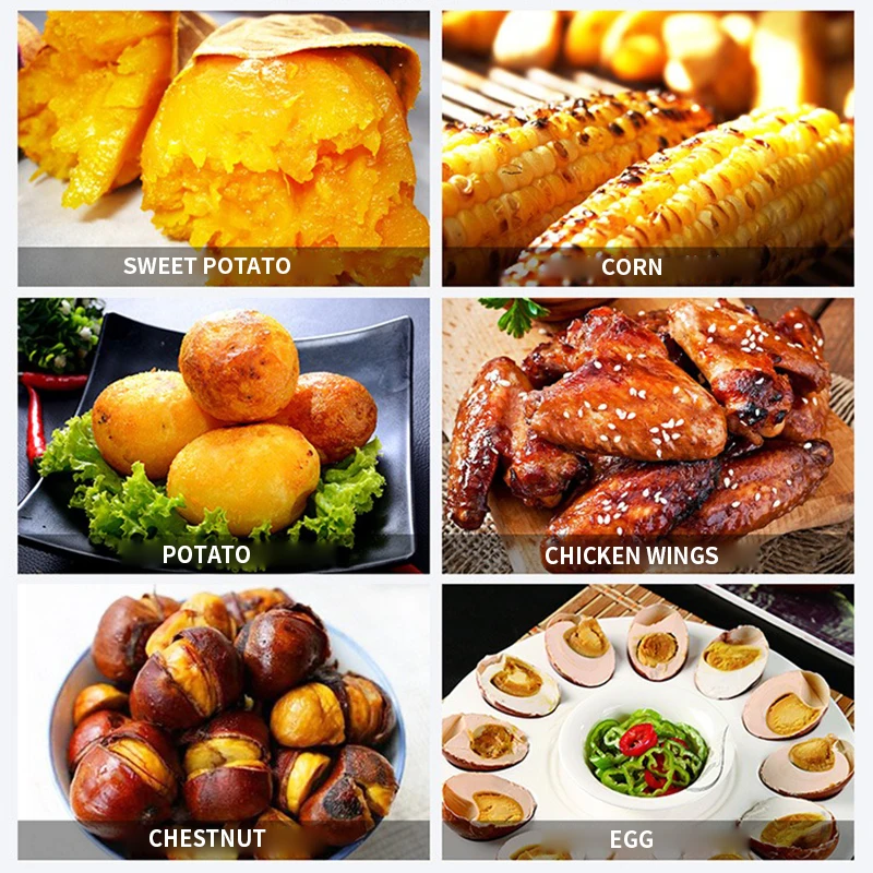 ماكينة بطاطس حلوة محمصة بقدرة 2500 وات ماكينة بطاطس حلوة أوتوماتيكية ماكينة كهربائية للشارع التجارية فرن بطاطس الذرة عمودي #4