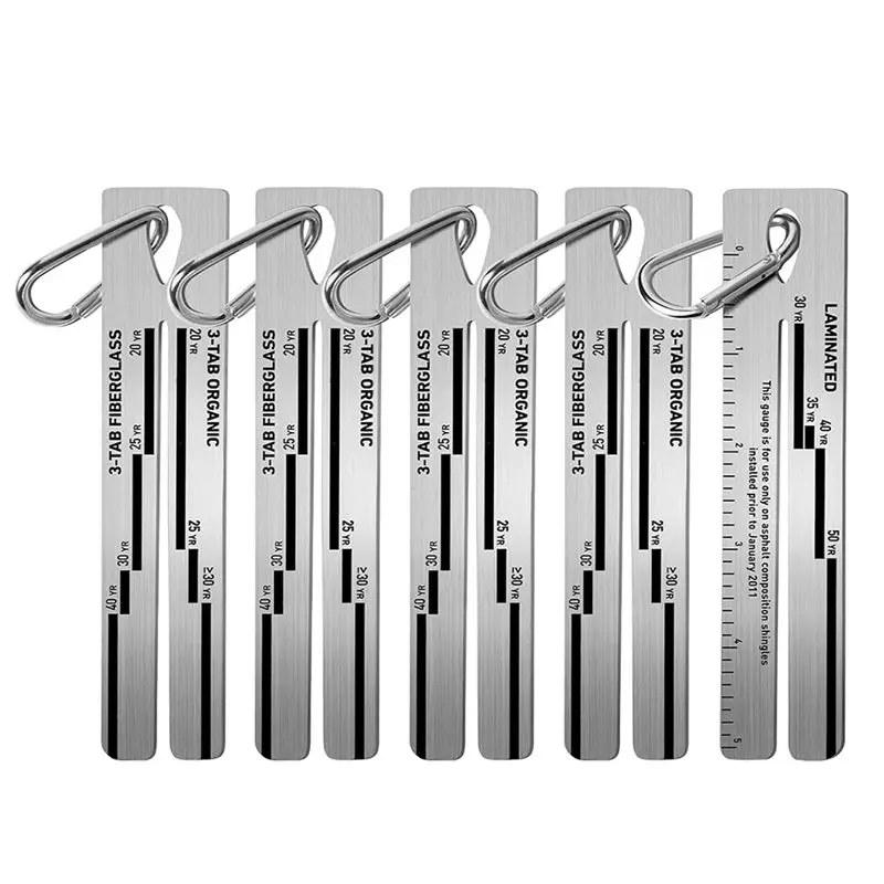 Happy Too.Metal 4/09 Shingle Gauge With Carabiner, House Roof Shingle Measuring Tool, Roof Pitch Gauge Roofing Tools