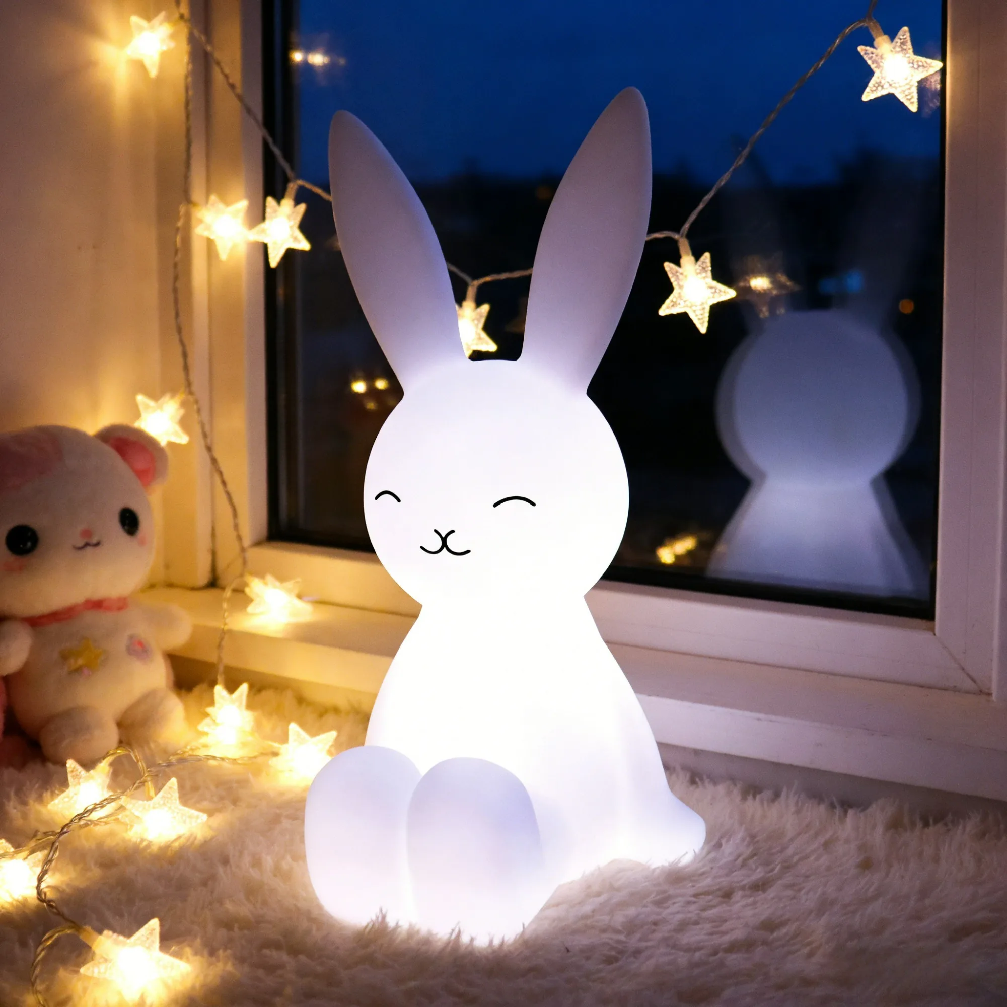 Cute Lighting Rabbit Mood Light Night Light LED Lights Amps for Room Writing Lamp Desk Lamp Children\'s Night Lamp Gift