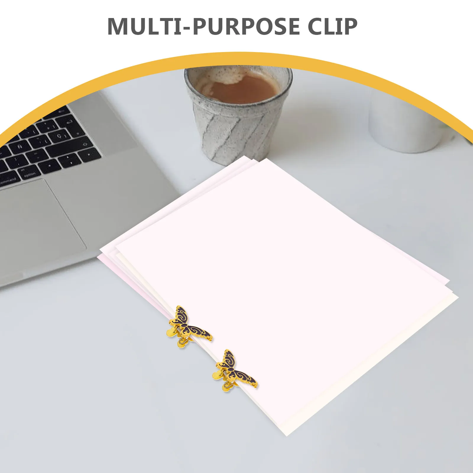 4Pcs Butterfly Paper Clips Metal File Holder Clamps for Hanging Photos Notes Receipts Journal Notebook Creative Office Supplies