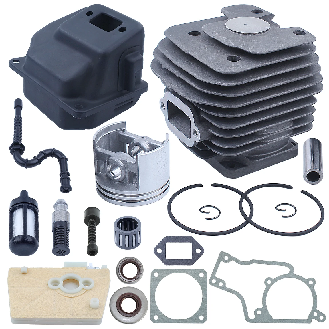52 مللي متر اسطوانة مجموعة مكبس ل Stihl 038 MS380 1119 020 1202 المناشير البنزين واط فلتر الهواء Gsaket الخمار العادم
