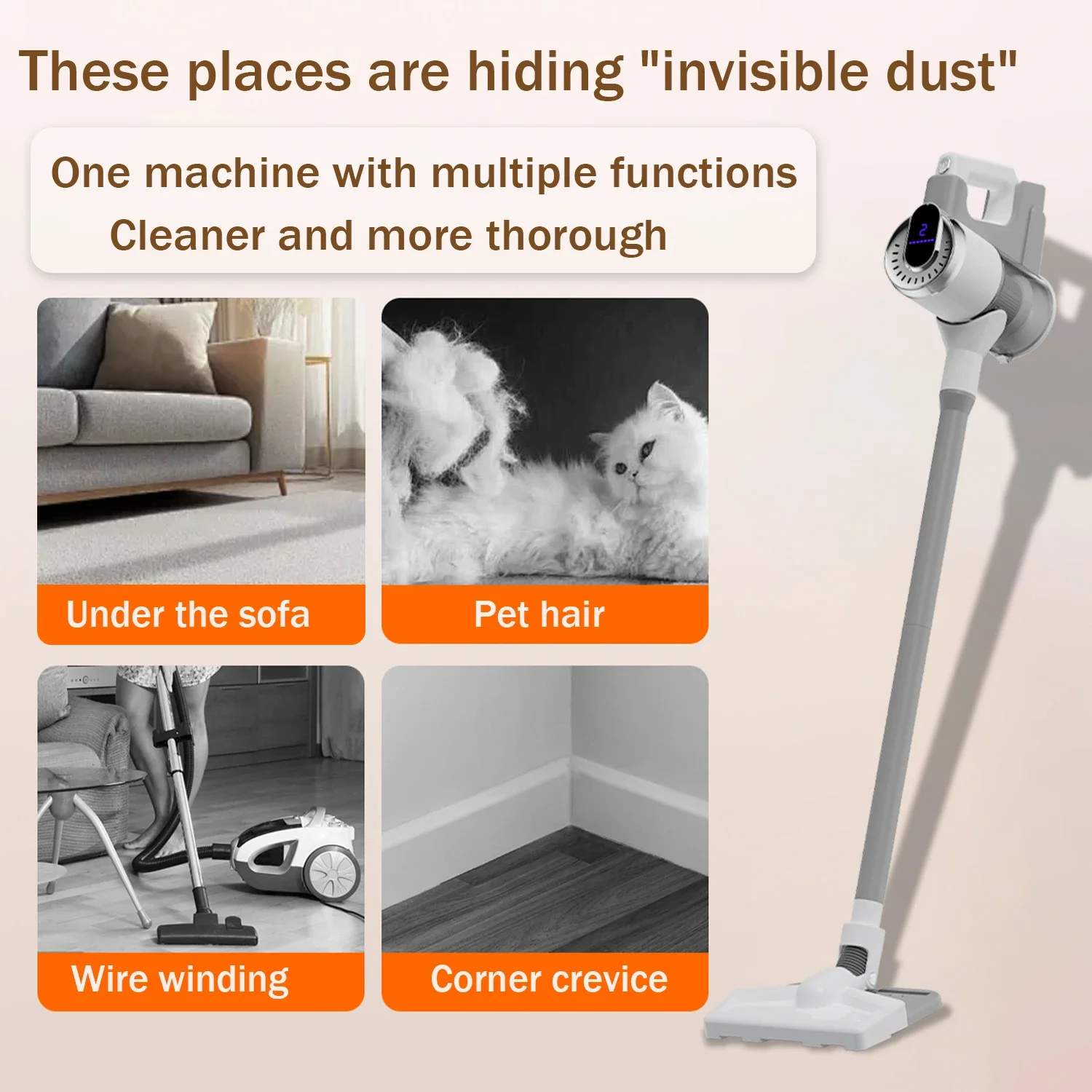 ماكينة الكل في واحد لاسلكية جديدة للمنزل والمركبات، قابلة لإعادة الشحن عبر USB، محمولة باليد!