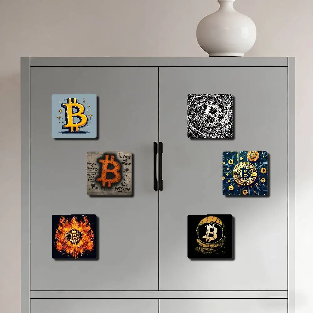 Bitcoin Cryptocurrency Btc Refrigerator Magnets Cute Cartoon Magnetic Personality Decorations Creative Gifts