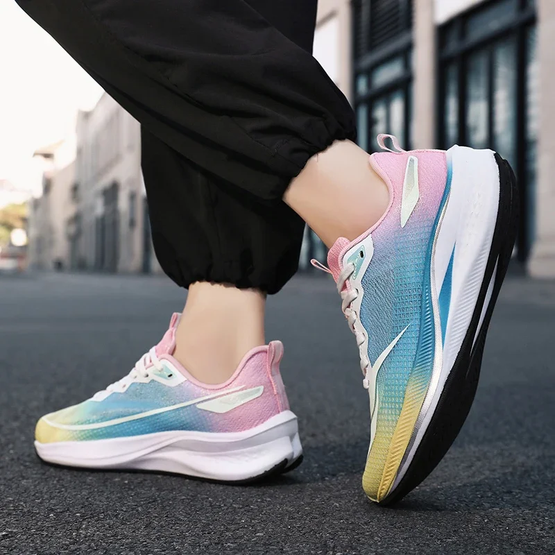 Shockproof Running Single Net Sports Shoes, Summer Professional Racing Couple Student Ultra Light Sports Training Shoes35-44