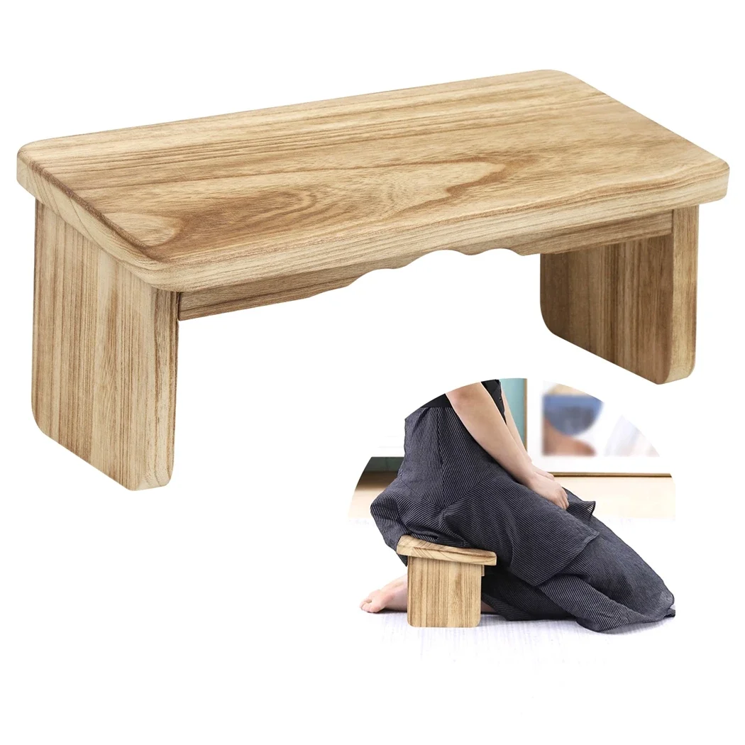 

Bench Wooden Yoga Meditation Bench Foldable Ergonomic Meditation Kneeling Stool Wooden Prayer Bench For Meditation