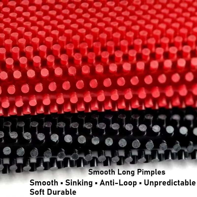 카슈프 OX 탁구 러버 비경화형 롱 핍플 높이 1.80mm 직경 1.70mm 매끄러운 싱킹 안티 루프&미연결성