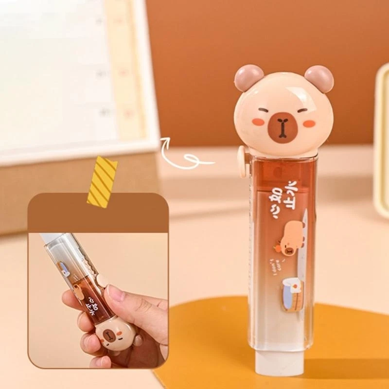 1 Set Capybara Stationery Set Eraser Correction Tape Sharpener Class Reward Prizes Learning Gift Box for School
