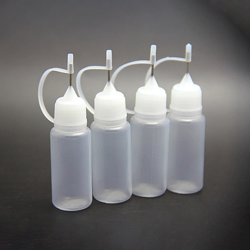 

Lengthened Needle Tube Bottle 10ml Glue Dropper Adhesive Tip Oiling Bottle Soft Refillable Dispenser Portable Glue Storage