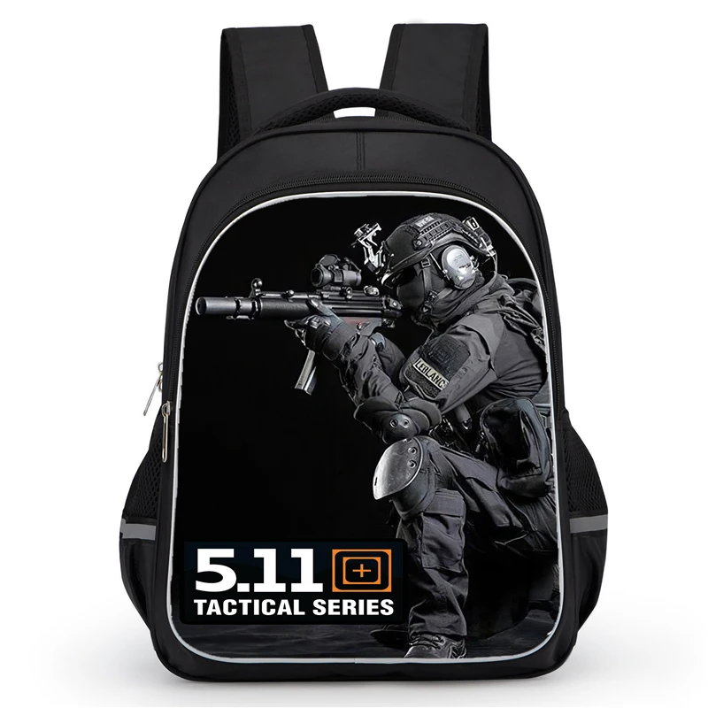 

Child School Backpack with Double Zipper Pocket,Cartoon 5.11 School Bags for Boys Girls,16-in Child School Backpack for Pupil