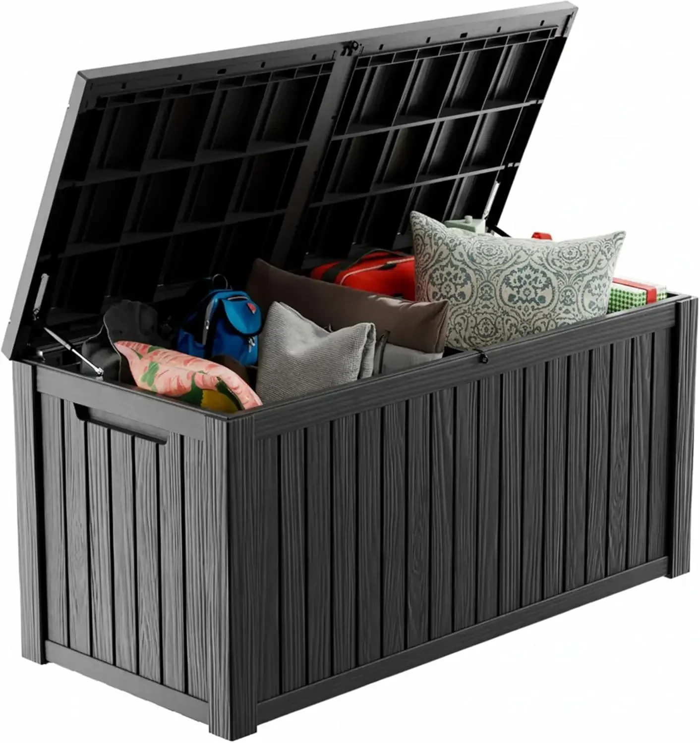 200 Gallon Waterproof Outdoor Storage Box,Resin Deck Box,Lockable Outside Storage Box Container for Patio Furniure,Garden,Tools