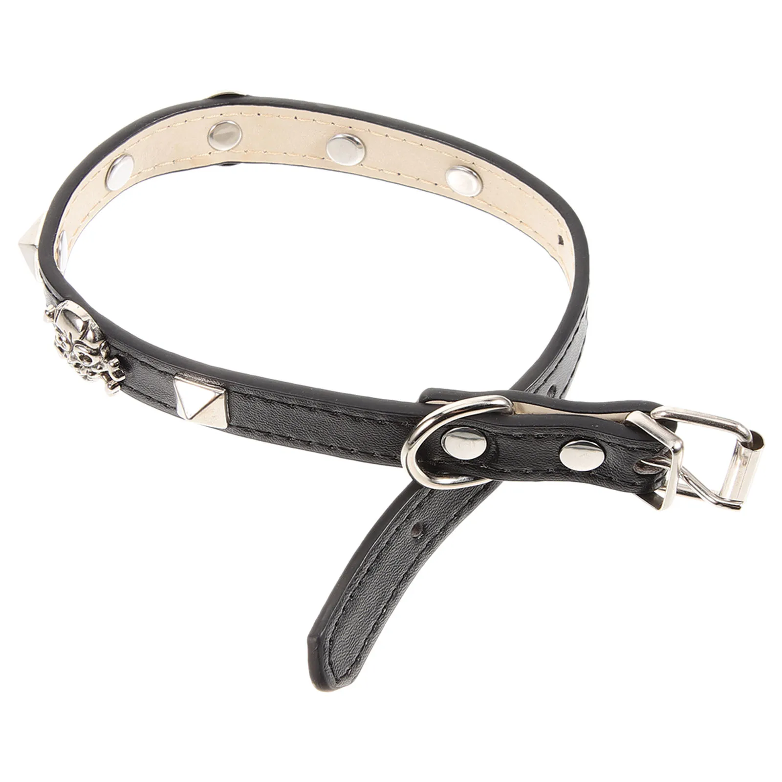 

Punk Pet Collar Halloween Skull Pattern Adjustable Dog Collar for Puppies Cats