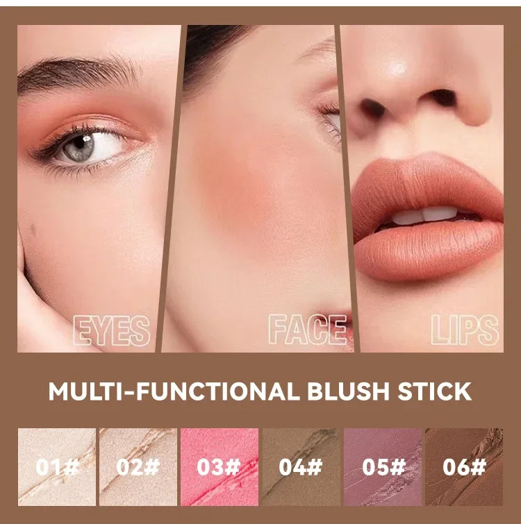 3-Dimensional Brightening Shadow Stick, Maquiagem Skin, Europa e Estados Unidos Highlighter, Cosméticos Blush