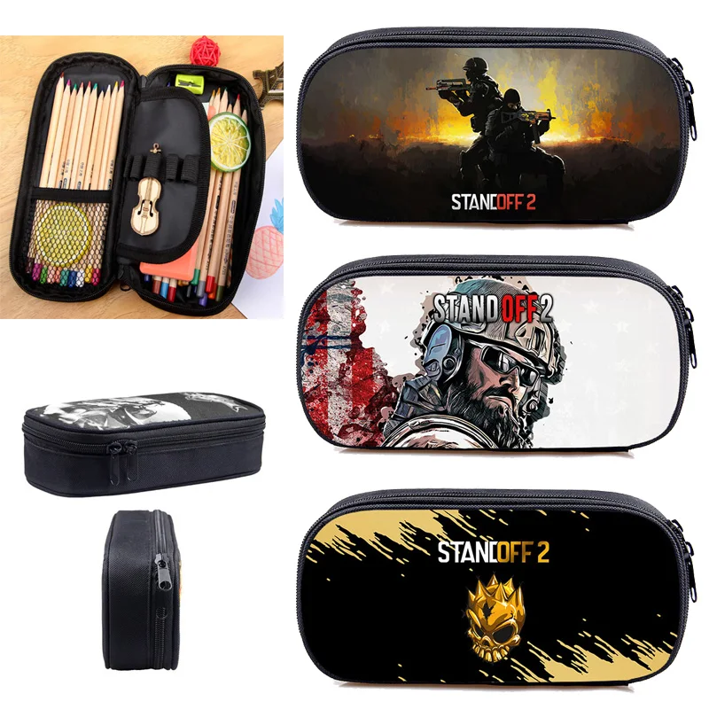 3D Anime Shooting Game Pen Bag Standoff 2 Pencil Case Teenager Pen Case Cartoon Stationery Storage Organizer for Cosmetics New