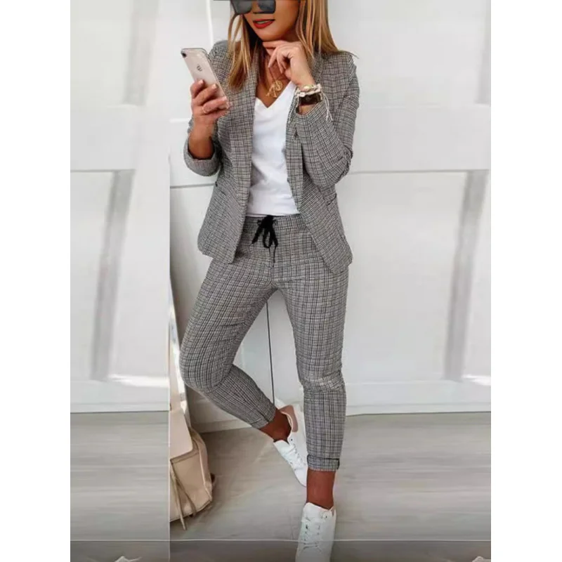 2024wishAmazon Independent Station New Casual Fashion Set Small Suit Women's Suit