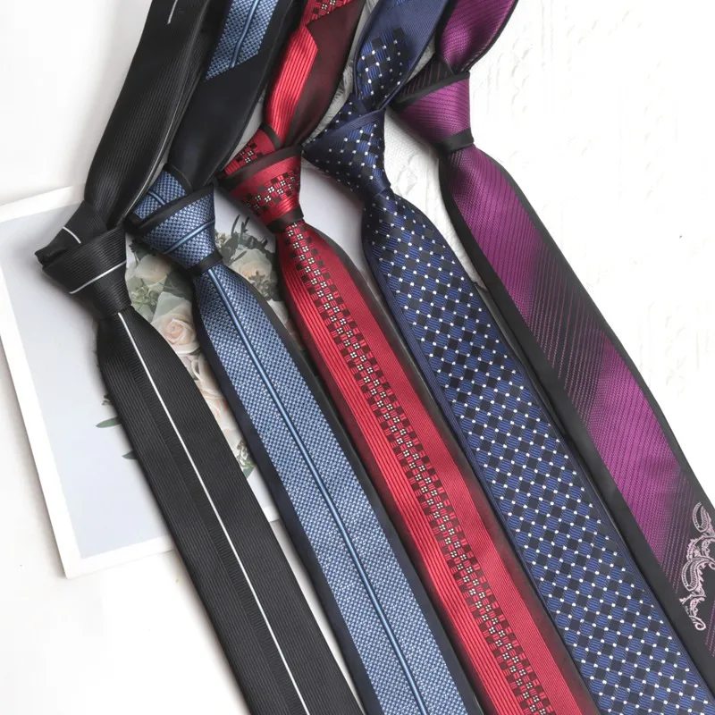 Men Ties Luxurious Casual Creative Gravata Fashion Narrow Skinny Purple Black Ties Wedding Party Groom Necktie Accessories Gift