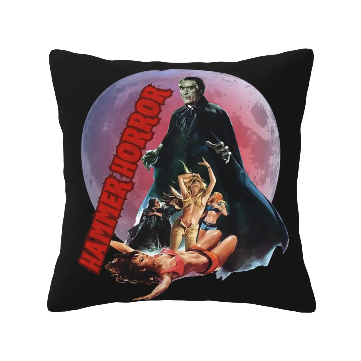 Hammer Horror Square Pillowcase Pillow Cover Cushion Zip Decorative Comfort Throw Pillow for Home Bedroom