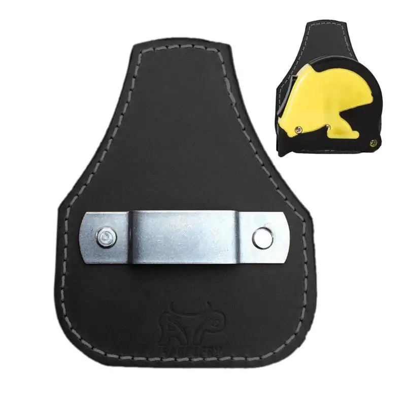 1pcs Tape Measure Tool Bag Holder leather Waist Pocket Pouch Belt Holder for Standard Tape Measures Plumber Carpenter