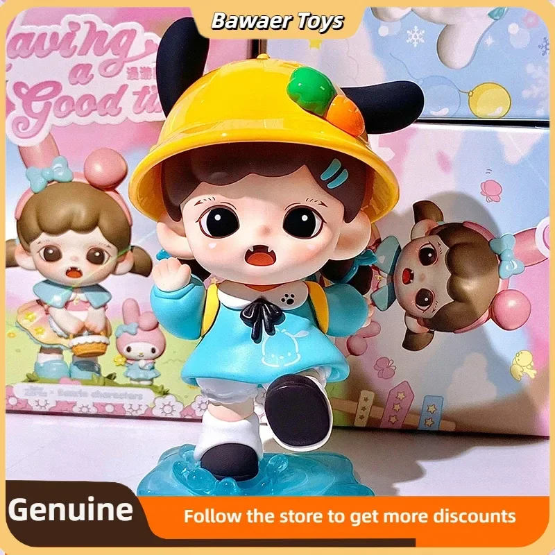 

Genuine Baby Zoraa Characters Having A Good Time Series Blind Box Cinnamoroll Cute Kuromi Kitty Cat Action Figure Girl'S Gifts