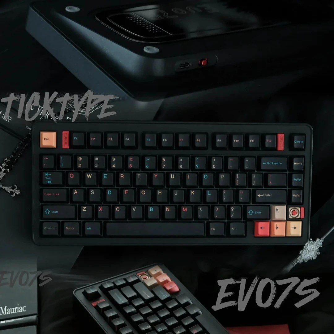 

Wireless EVO75 Mechanical Keyboard Tri-mode GASKET RGB Hot-Swap Customized Aluminum Gaming Keyboard QMK VIA Gift Accessories