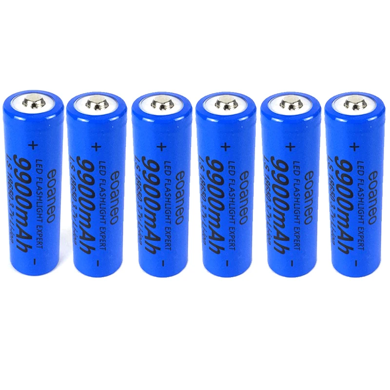 1Pc 18650 batteria ricaricabile batteria 3.7V 18650 9900mAh capacità batteria ricaricabile agli ioni di litio per batteria torcia torcia