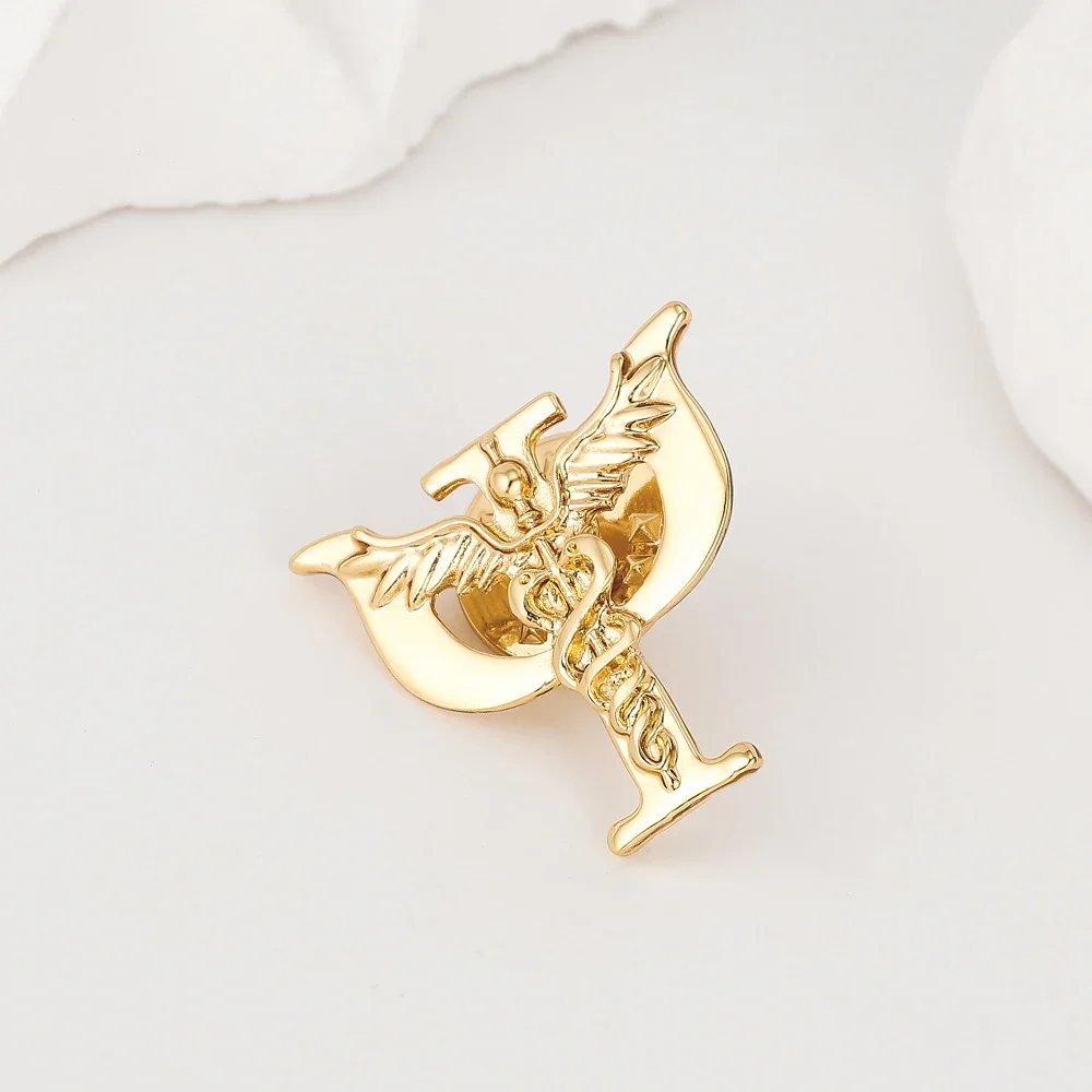 DCARZZ Psychology Psi Caduceus Brooch Medical Psychologist Pin Jewelry Backpack Lapel Badge for Doctor Nurse view 6