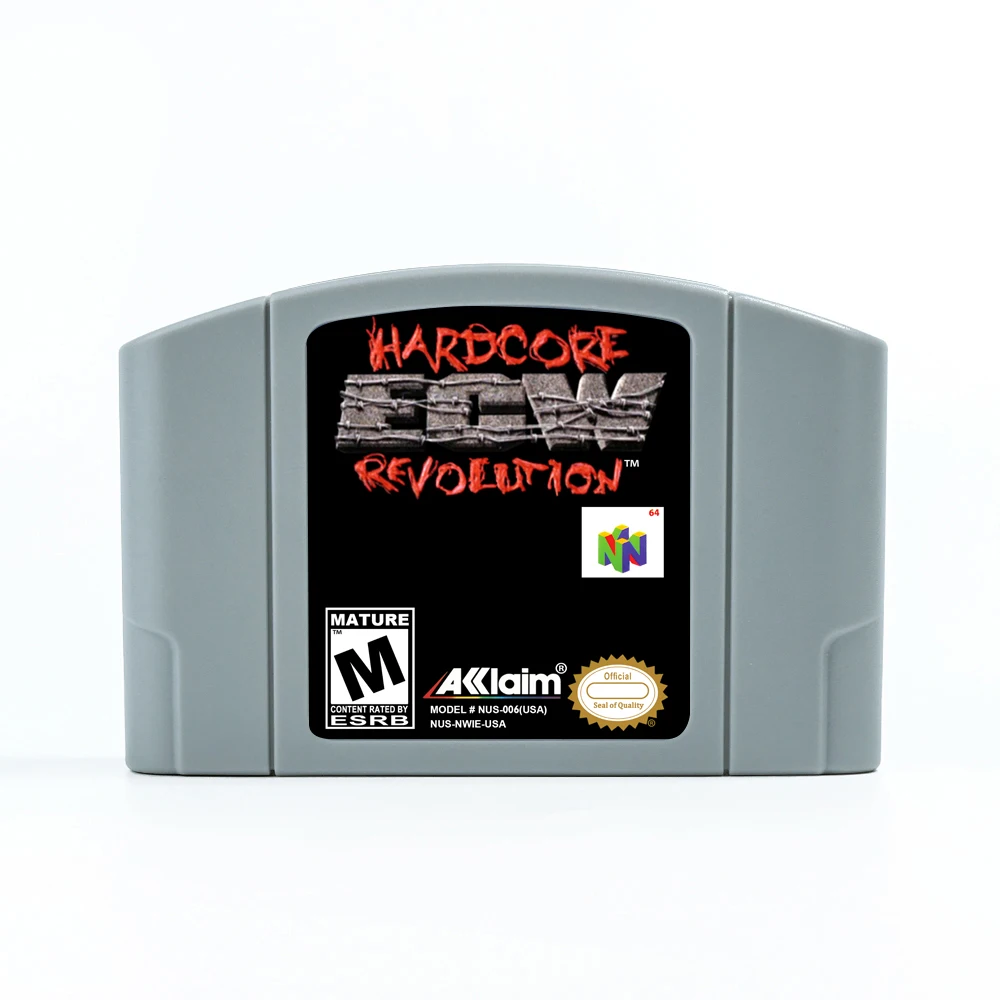 ECW Hardcore Revolution N64 Cartridge USA EUR Game Card For 64bit Game Consoles