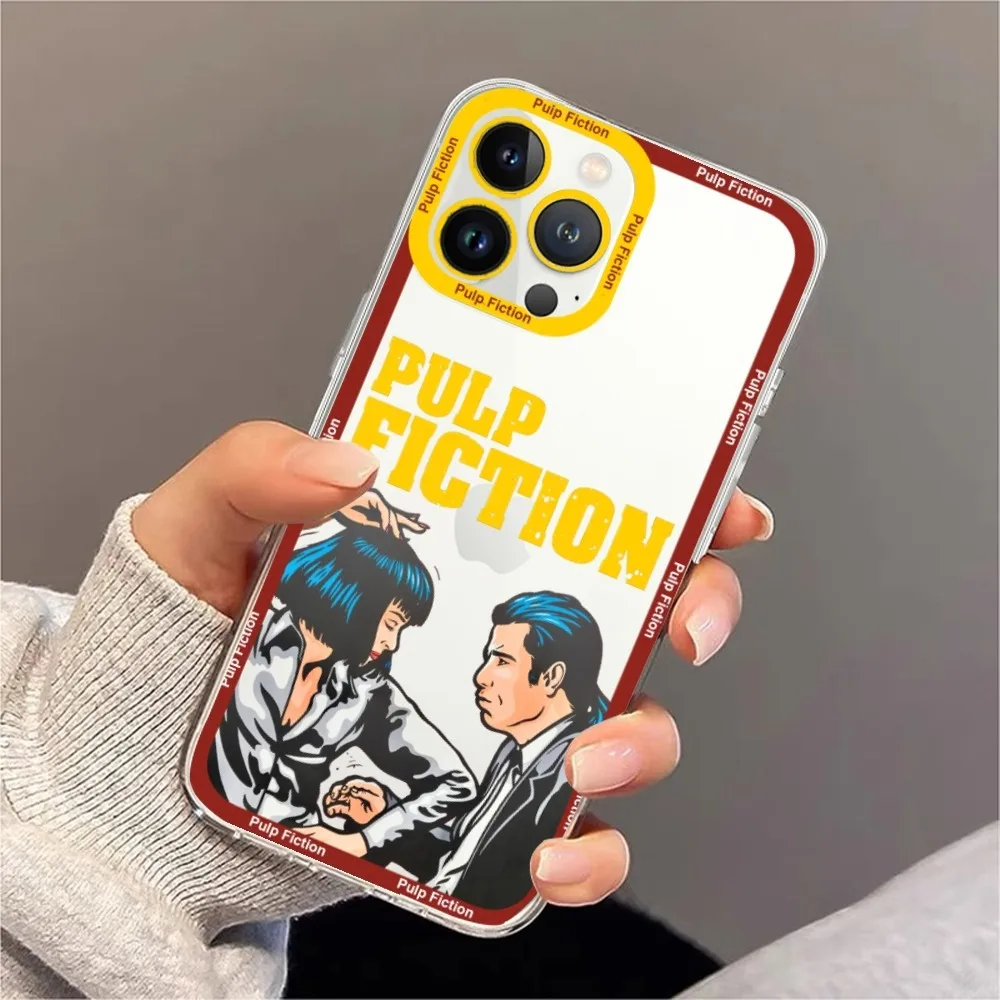 Movie Ever Made Pulp Fiction Coque Phone Case For iPhone 11 12 Mini 13 14 15 Pro Max Transparent Shell