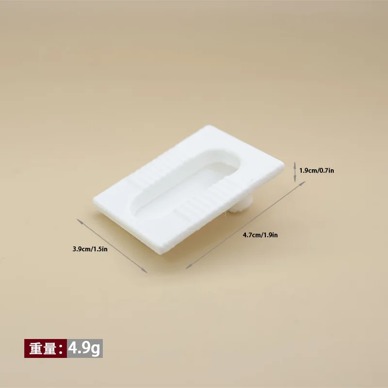 1set Mini Squat Toilet Model Squatting Pan Model Toilet Scene Miniature Funny Desktop Realistic Decoration Ornament