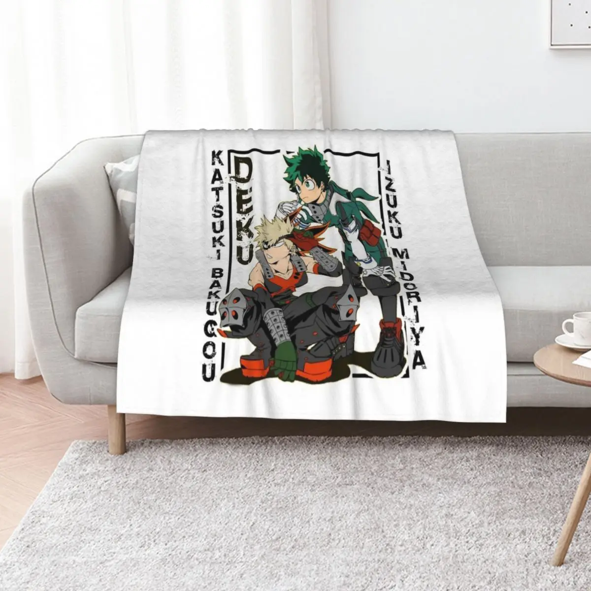 izuku midoriya & Katsuki Bakugou Throw Blanket Shaggy Travel Baby Loose Soft Plaid Blankets For Baby Blankets