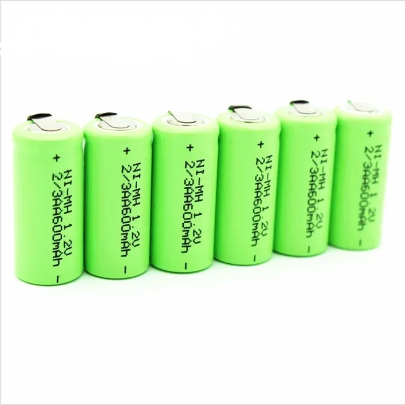 4/6/8pcs 2/3AA Ni-MH Battery AA 1.2V 600mAh Rechargeable Battery With Pins Wholesale