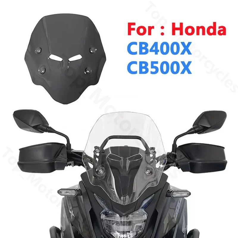 شاشة لهوندا CB400X CB500X دراجة نارية رياضية الزجاج الأمامي منحرف الرياح قناع أسود CB 400X CB 500X #2