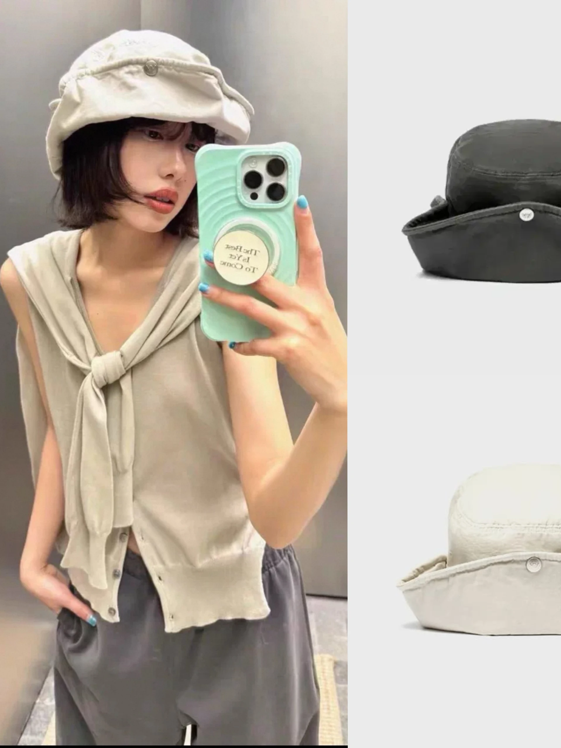 retro-washed-fisherman-hat-adjustable-large-brim-sunshade-outdoor-cap-foldable-windproof-cotton-unisex-spring-summer-autumn