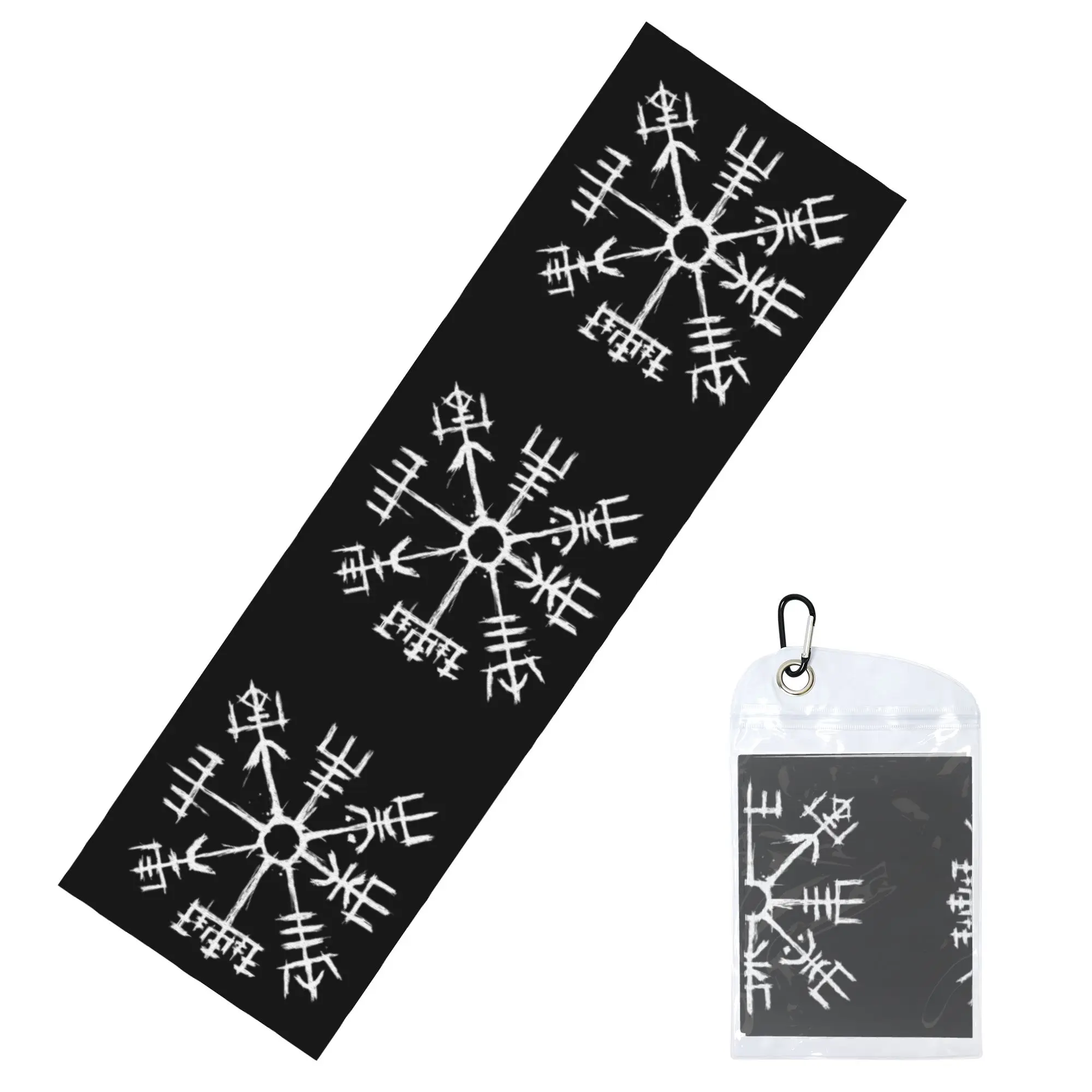 Viking Compass Vegvisir Towel Quick Drying Valhalla Norse Super Soft  Fitness and Outdoor Activities Towels