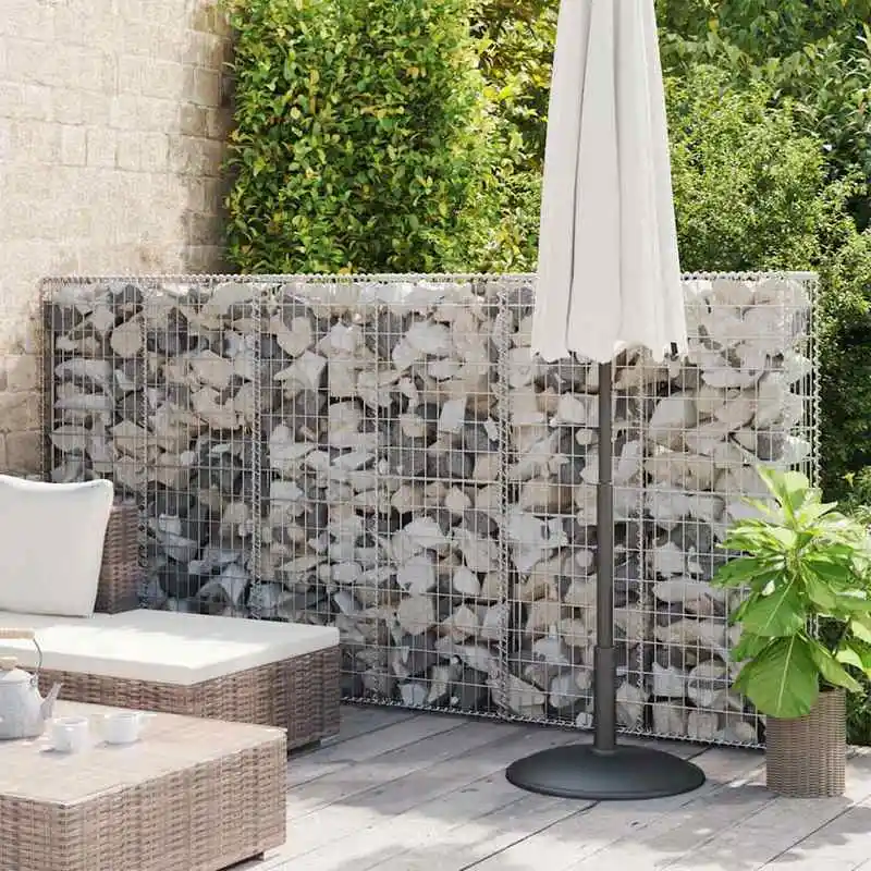 

Gabion Basket with Lids Galvanized Wire 59.1"x39.4"x11.8"