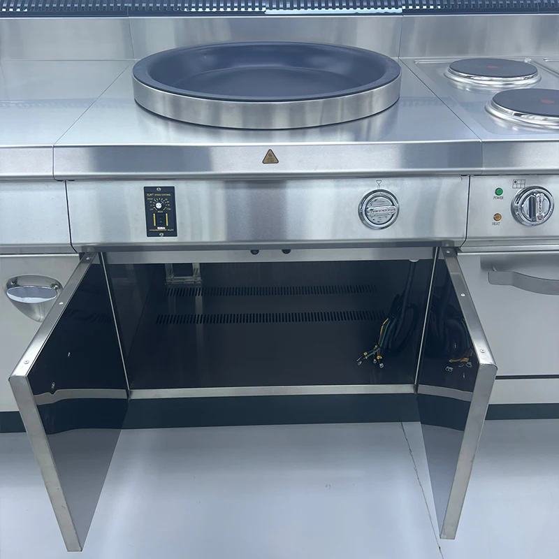 مقلاة الزلابية الكهربائية التجارية TLF KOCHEF مع تصميم وخزانة تخزين مفتوحة الرؤية - معدات طبخ المطاعم #1