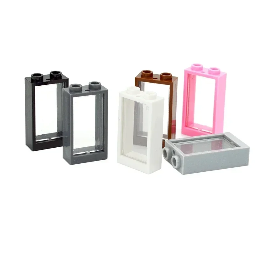 20 قطعة اللبنات نافذة أجزاء المنزل الإطار 1X2X3 تجميع اللبنات التعليمية الإبداعية متوافق مع 60593 60602