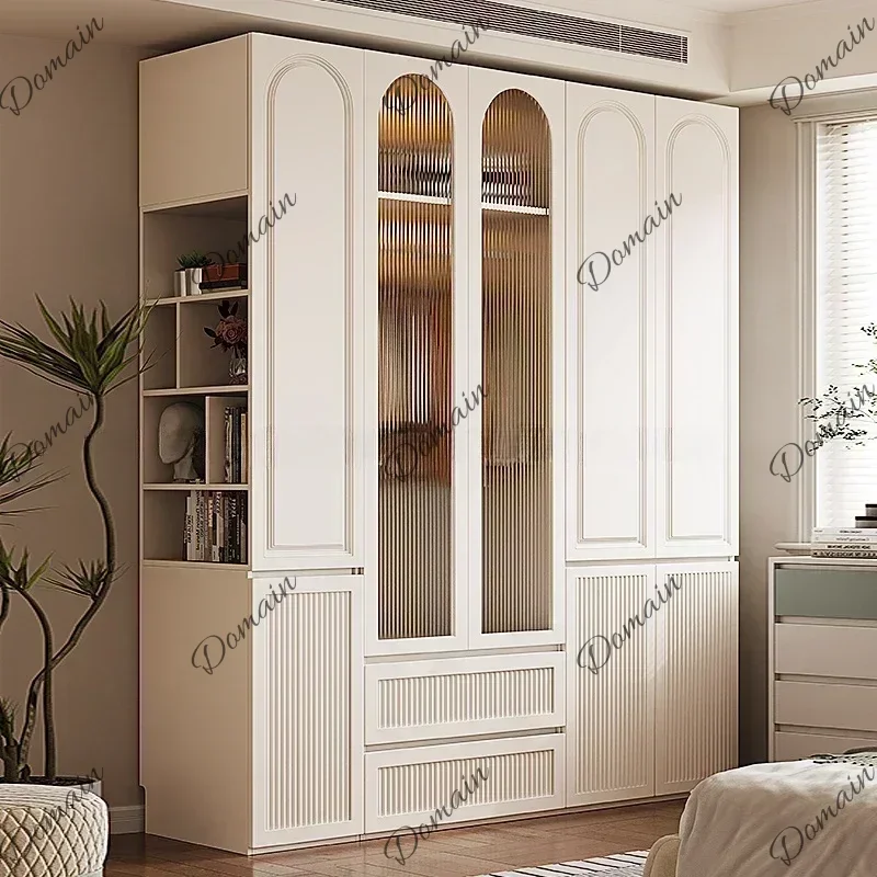 Aa  Large Nordic Tall Closet Drawers Glass Essentials White Open Wardrobe Organizer Storage Clothes Armario De Ropa Furniture S 